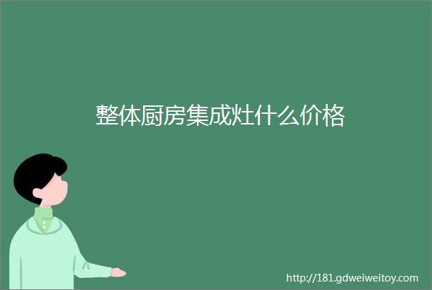 整体厨房集成灶什么价格